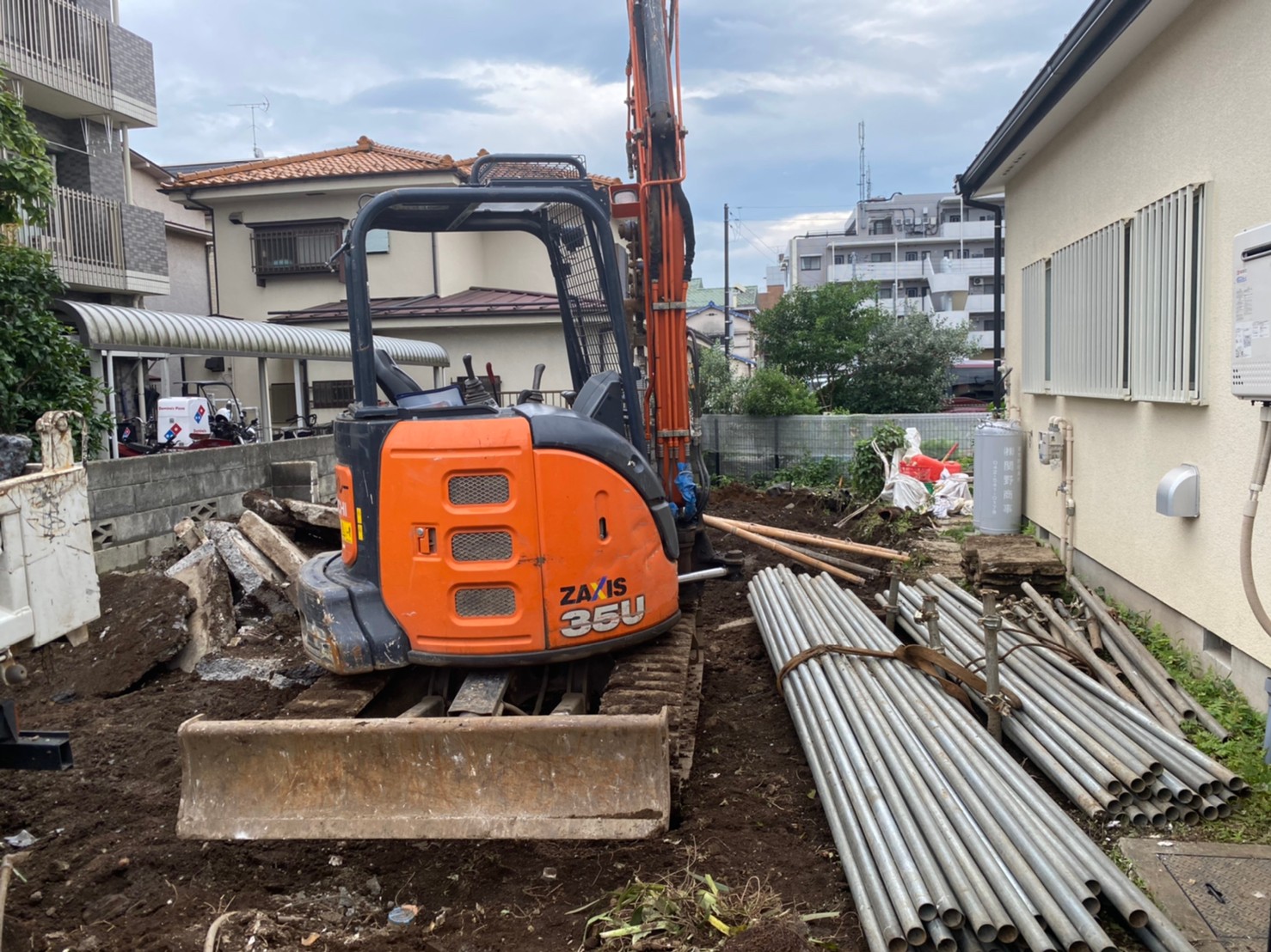 昭島市の解体工事が終了しました。新型コロナ感染予防対策もしっかり行っています。