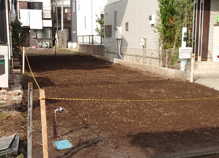 立川市の解体工事が終了しました。新型コロナ感染予防対策もしっかり行っています。