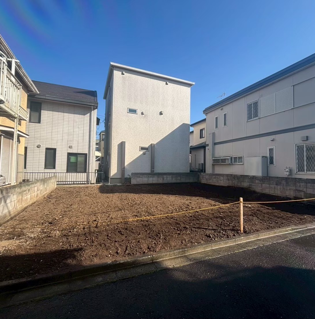 ふじみ野市大原の解体工事完了後の更地の様子